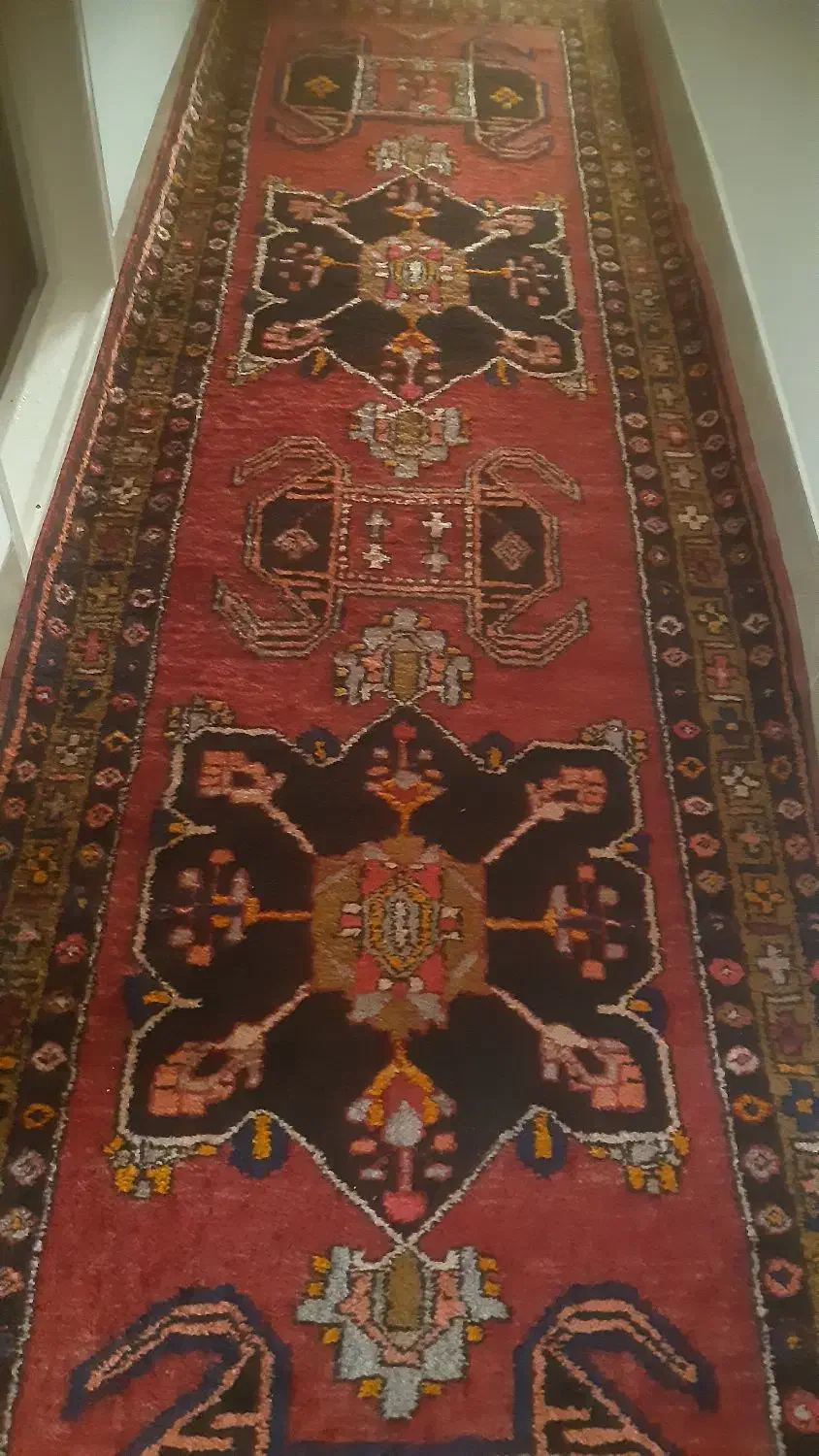 فرش کناره دست بافت و گلیم قدیمی|فرش|مراغه, |دیوار