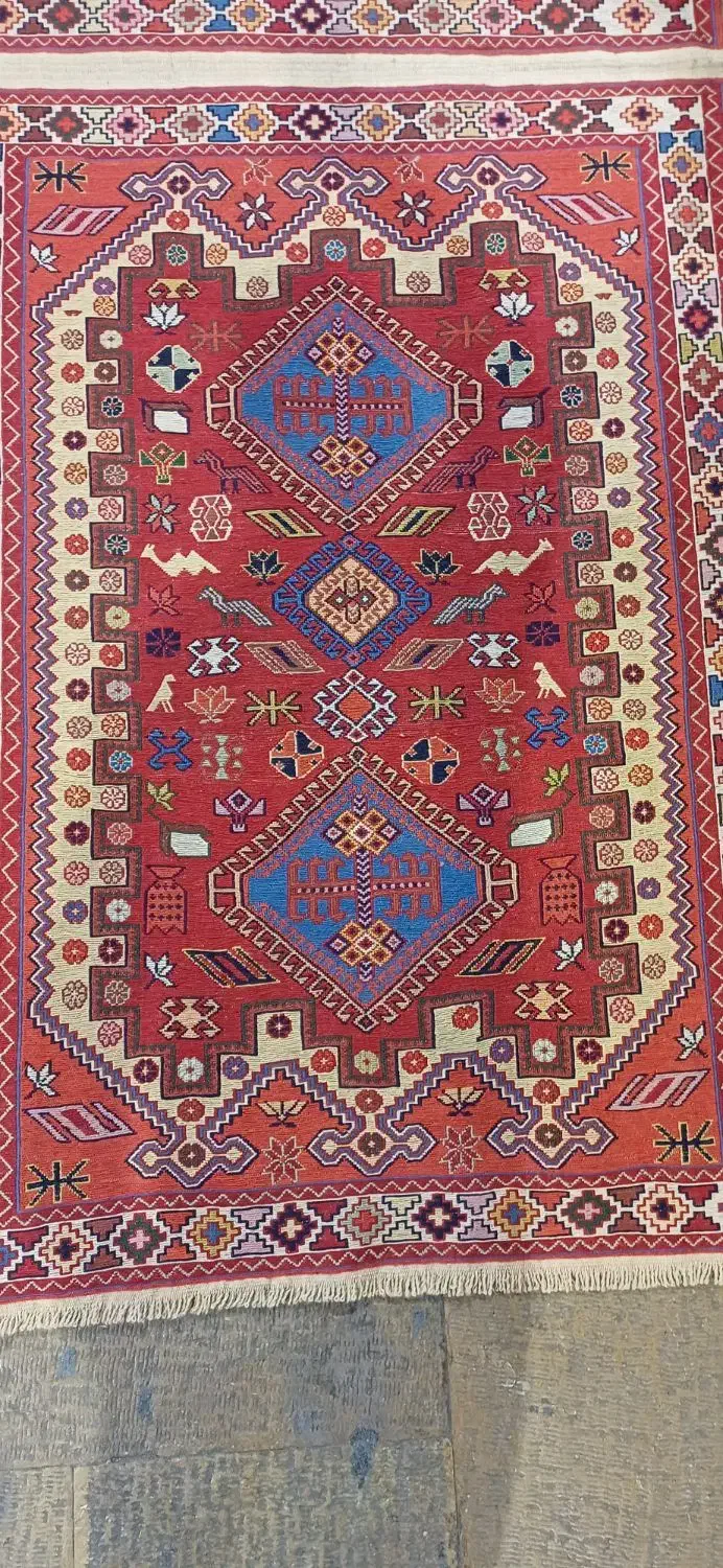 گلیم سوزنی ۱در ۱.۵|گلیم، جاجیم، گبه|شیراز, گود عربان|دیوار