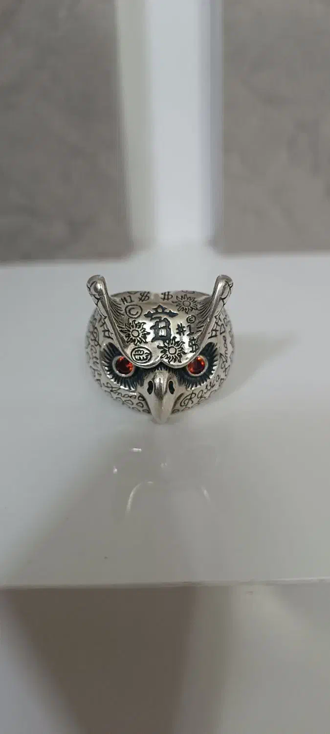 انگشتر جغد نقره استرلینگ(925)|جواهرات|الوند, |دیوار