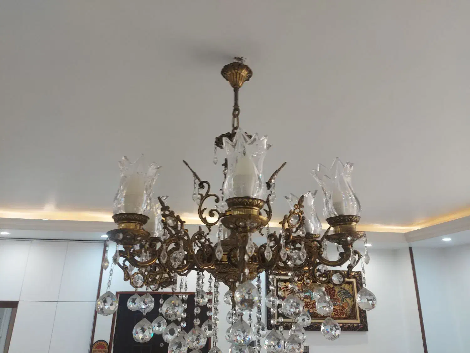 لوستر|لوستر و چراغ آویز|پاکدشت, پاکدشت (مامازند)|دیوار