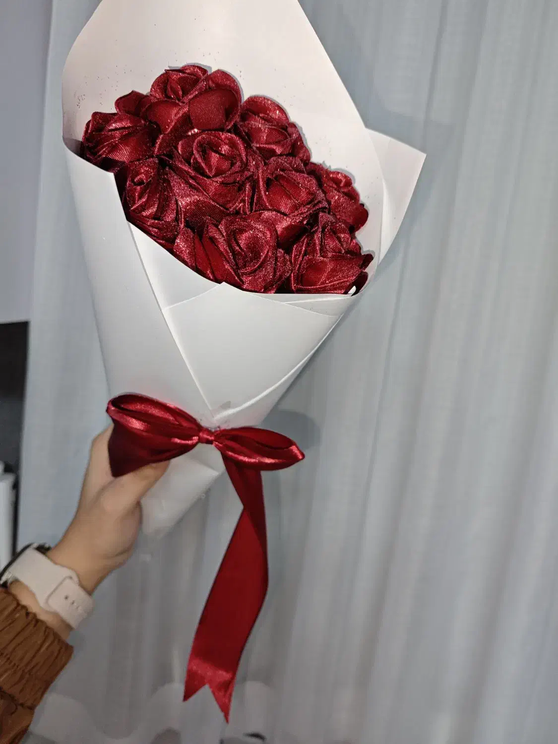 دسته گل مصنوعی/تولد/خواستگاری/پول آرایی/گل روبانی|گل مصنوعی|شیراز, فرگاز|دیوار