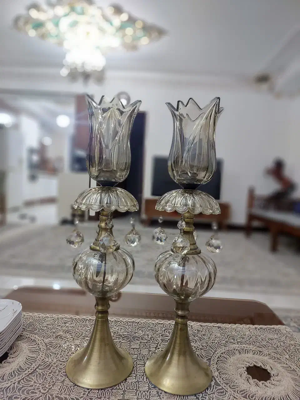 دو عدد لاله شامپاینی ارتفاع50سانت|لوستر و چراغ آویز|فردیس, شهرک ۱۱۰|دیوار