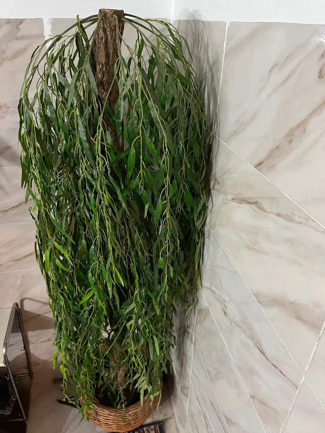 درخت بید مجنون مصنوعی|گل مصنوعی|قم, حنیف نژاد|دیوار