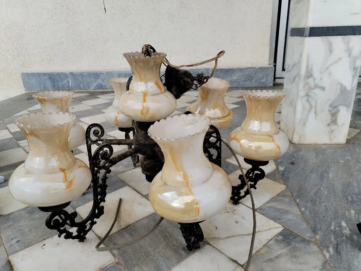 لوستر|لوستر و چراغ آویز|فومن, |دیوار