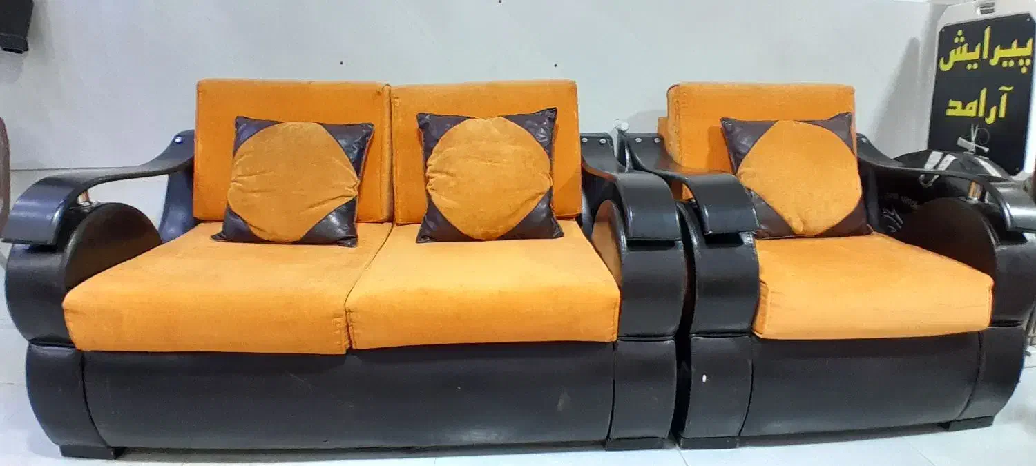 مبل ۷ نفره راحتی در حد نو|مبلمان خانگی و میز عسلی|بوکان, |دیوار