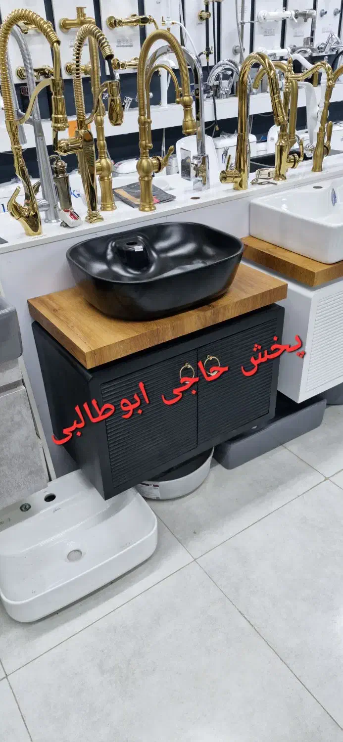 روشویی کابینتی۷۰سانت با کاسه مشکی/کابین روشویی|لوازم سرویس بهداشتی|رودهن, |دیوار