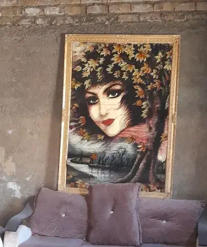 تابلو فرش مخصوص کافه باغ خونه قد نزدیک دومتر|تابلو فرش|کاشان, گارزگاه|دیوار