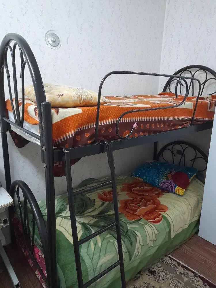 تخت دو طبقه فلزی|تخت و سرویس خواب|رشت, خرسندی|دیوار