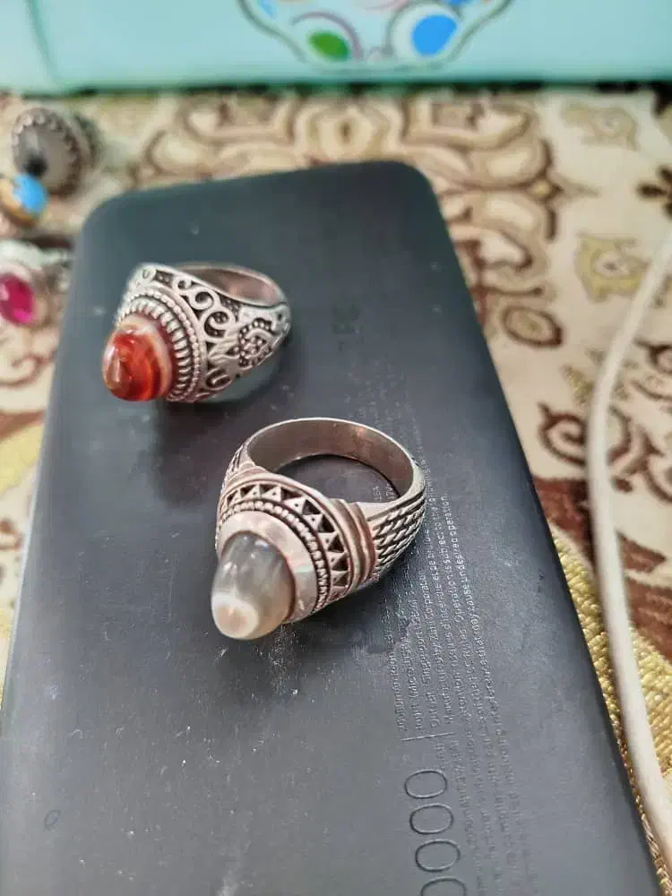 انگشتر نقره فیروزه باباقوری ۹۲۵ عیار|جواهرات|شهریار, اصیل آباد|دیوار