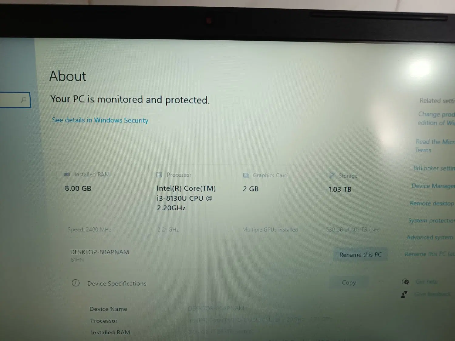 لپتاپ Lenovo V130 15IKB کاستوم شده گرافیک دار|رایانه همراه|اردبیل, |دیوار