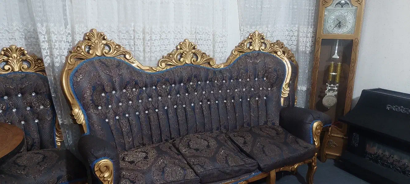 مبل سلطنتی 9 نفره|مبلمان خانگی و میز عسلی|تربت جام, شهرک آزادگان|دیوار