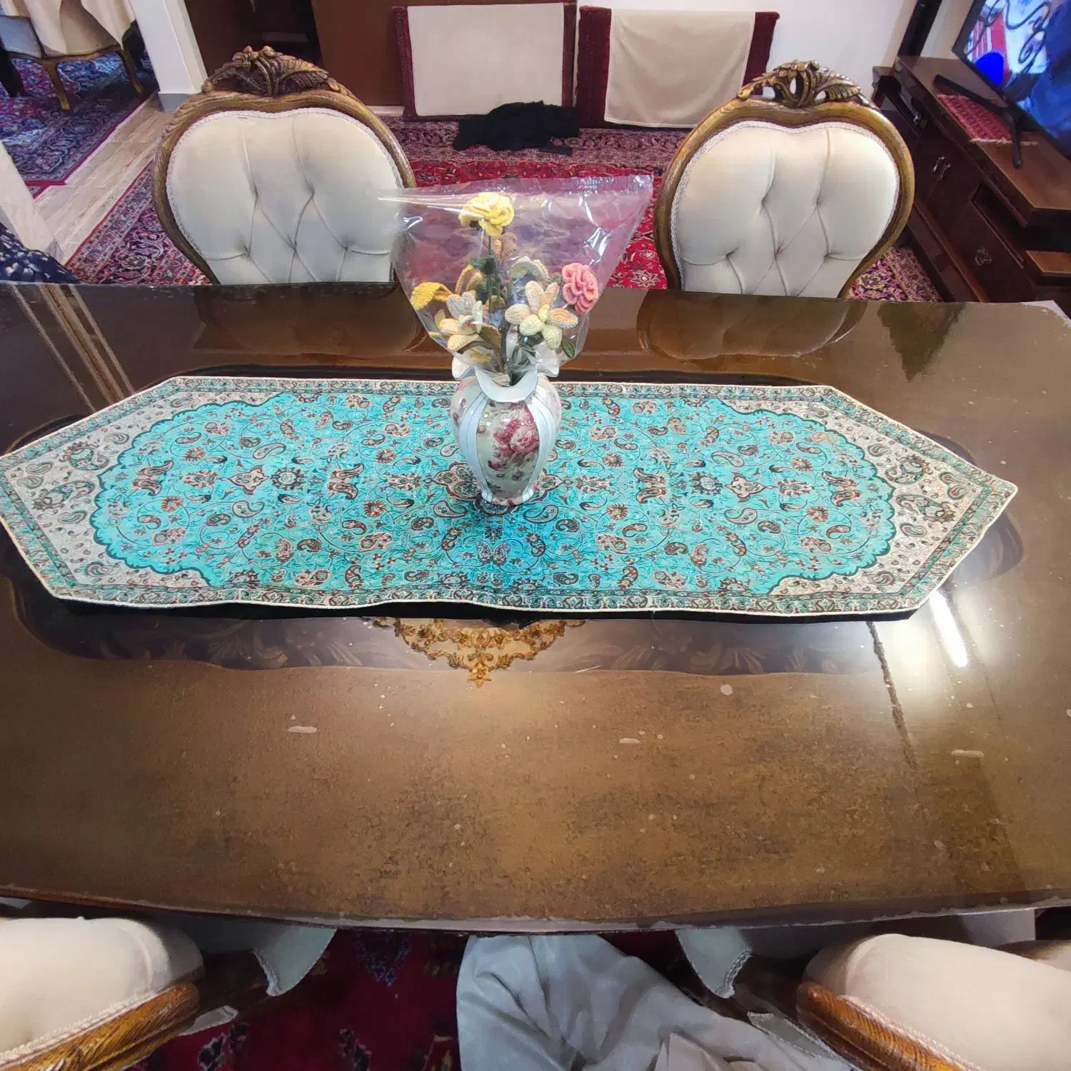 میز ناهار خوری هشت نفره|میز و صندلی غذاخوری|قرچک, زیبا شهر|دیوار