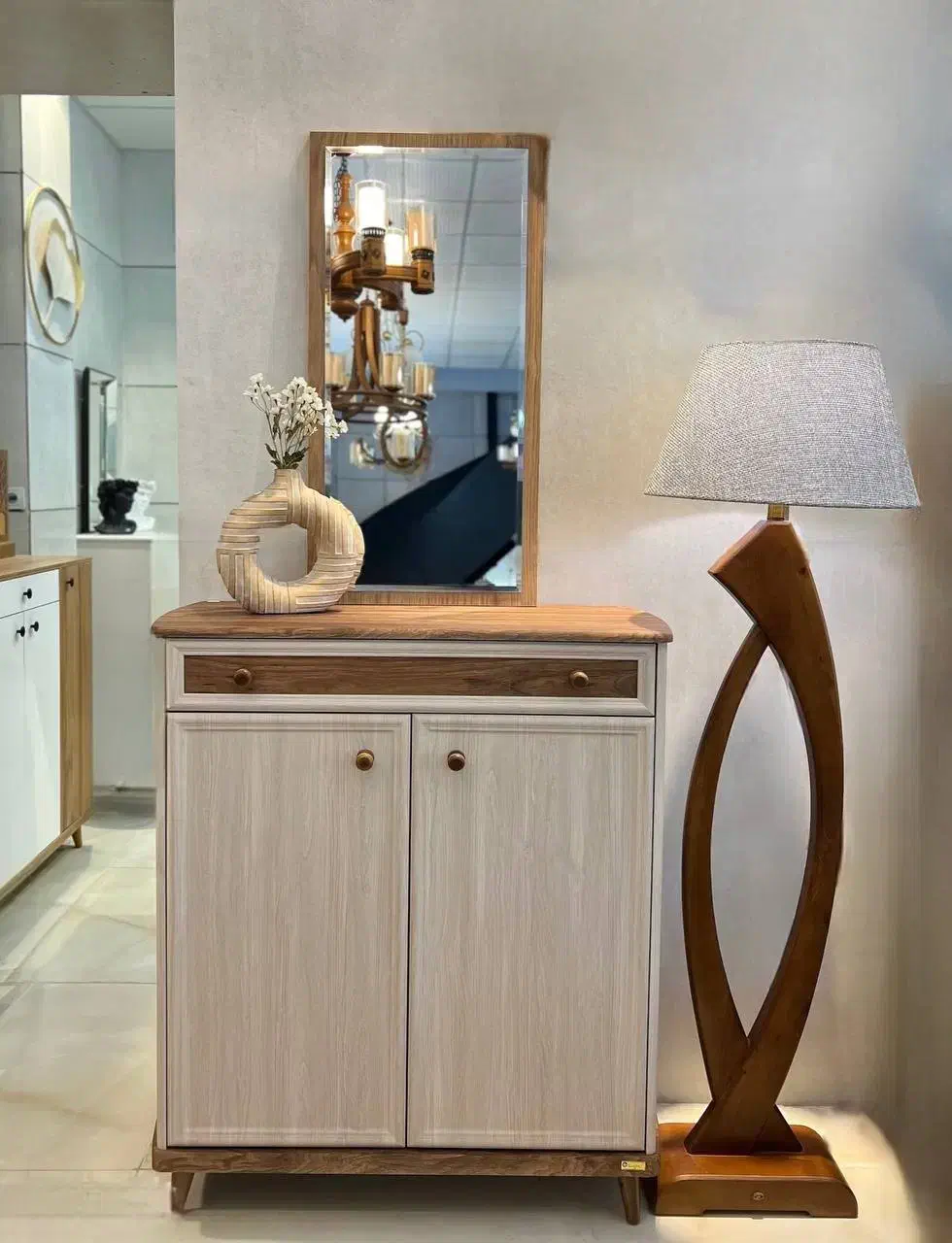 جاکفشی و آینه کنسول  *گالری شیرازلوکس*|جاکفشی، کمد، دراور|مرودشت, ژیان|دیوار