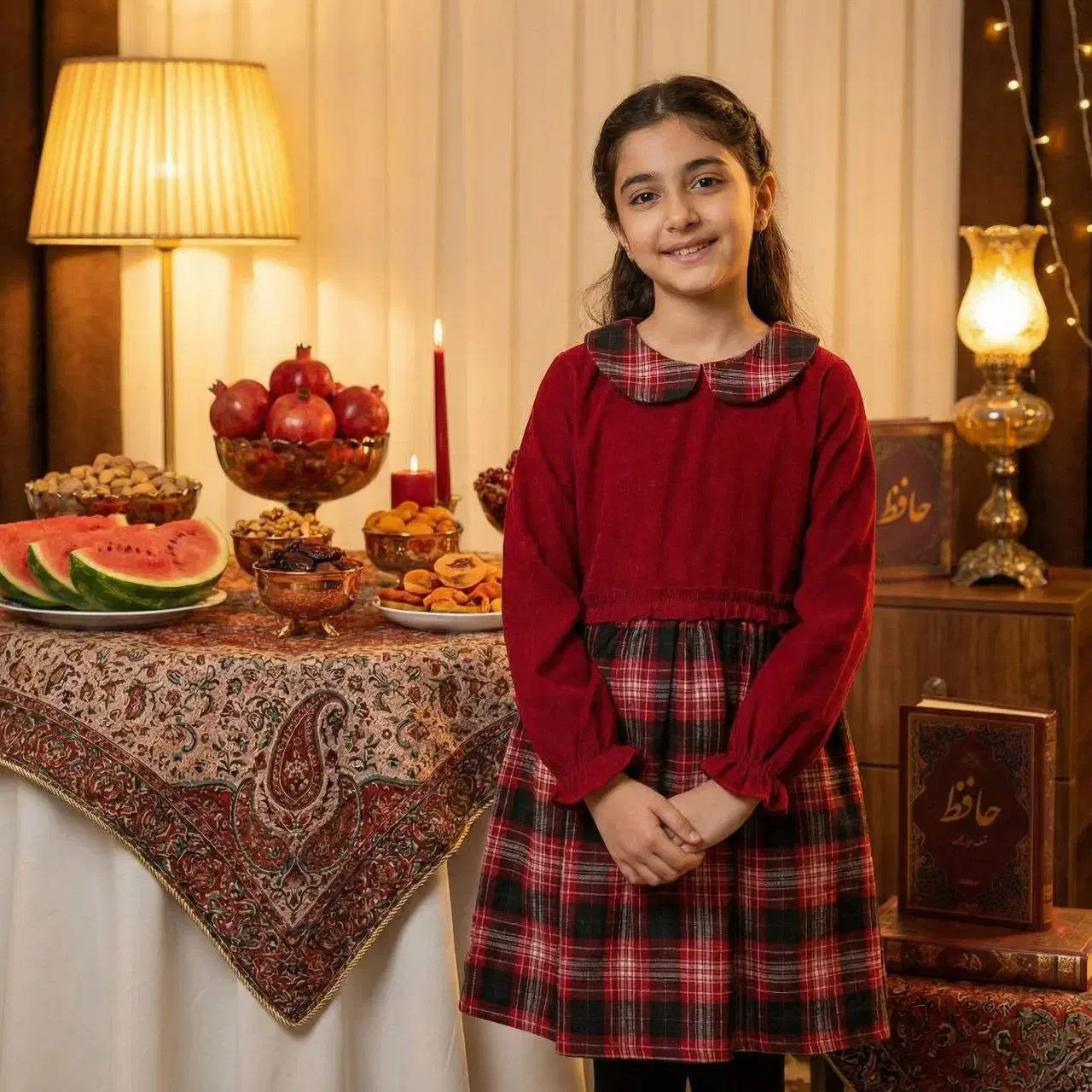 پیراهن یلدایی شاپرک|کفش و لباس بچه|لار, |دیوار