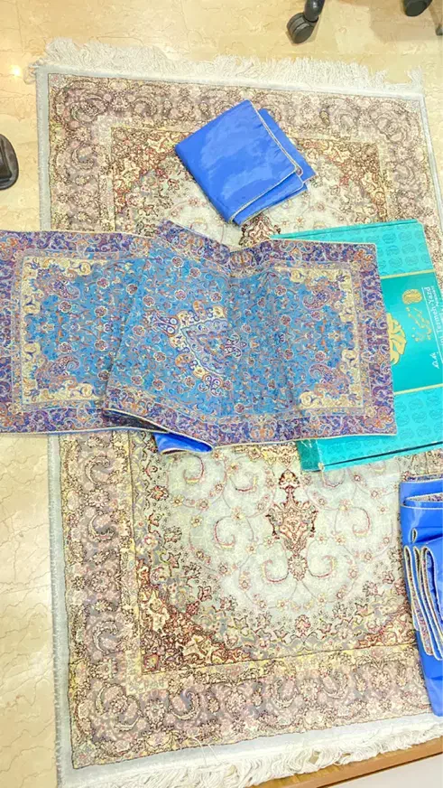 ست هفت تکه ترمه حسینی یزد|پرده، رانر، رومیزی|تهران, سردارجنگل|دیوار