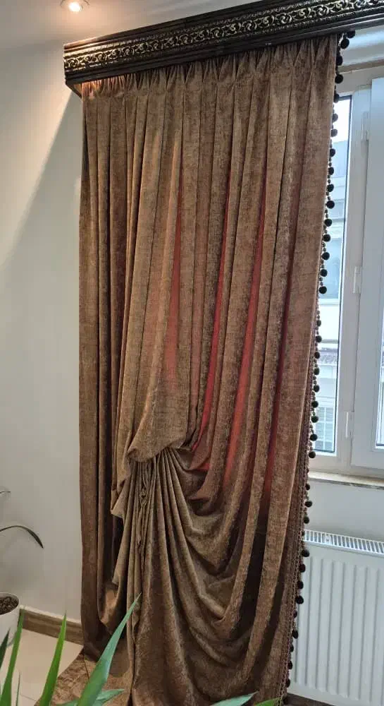 والان مخمل منگوله دار پرده|پرده، رانر، رومیزی|رشت, رودبارتان|دیوار