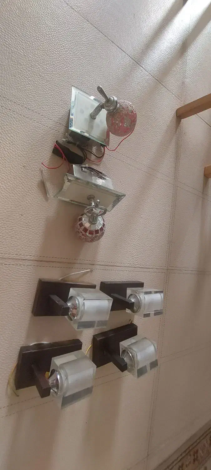 ۶ چراغ دیوارکوب|لوستر و چراغ آویز|کیش, |دیوار