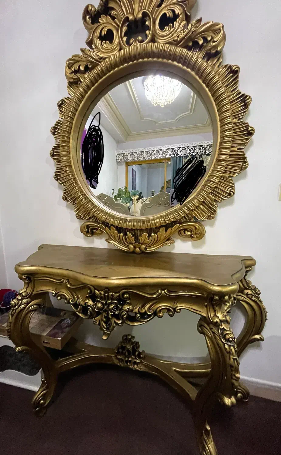 ساعت کنسول و اینه کنسول|بوفه، ویترین، کنسول|بابلسر, |دیوار