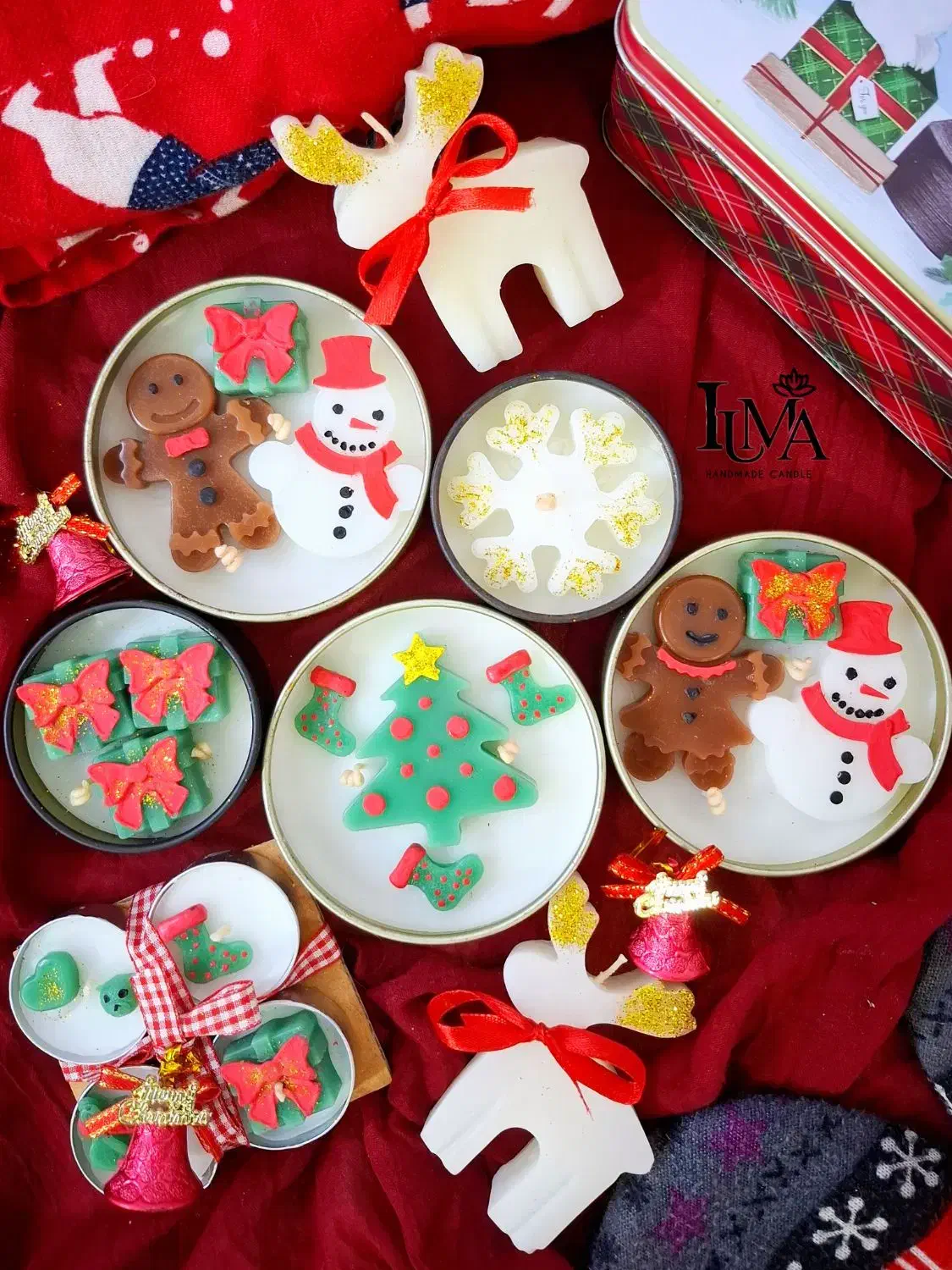 شمع های کریسمسی جذاب|صنایع دستی و سایر لوازم تزئینی|نوشهر, |دیوار