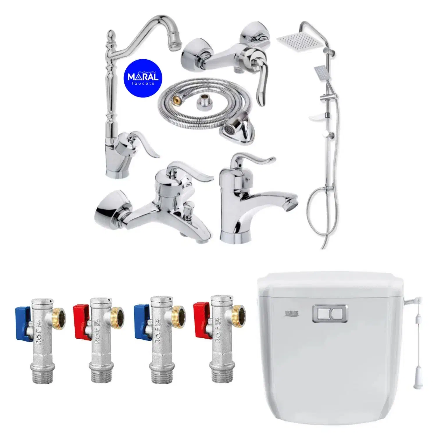 ست 11عددی شیرآلات قاجاری کروم|مصالح و تجهیزات ساختمان|یزد, |دیوار