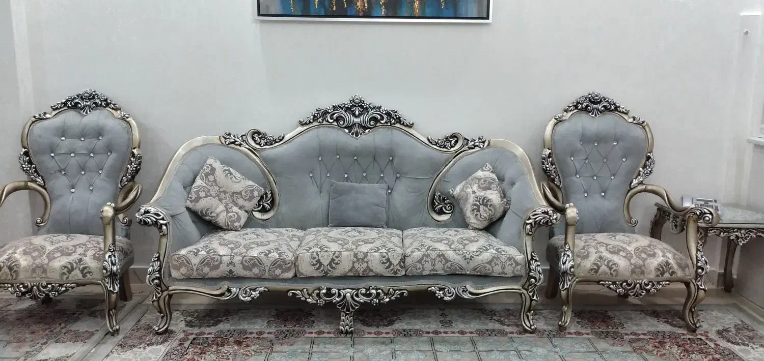 مبل سلطنتی ۷ نفره|مبلمان خانگی و میز عسلی|تهران, نعمتآباد|دیوار