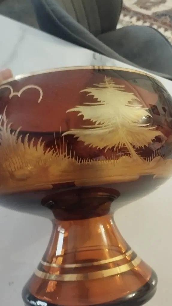 آجیل خوری کریستال پایه دار تراش دست|صنایع دستی و سایر لوازم تزئینی|تهران, استقلال|دیوار