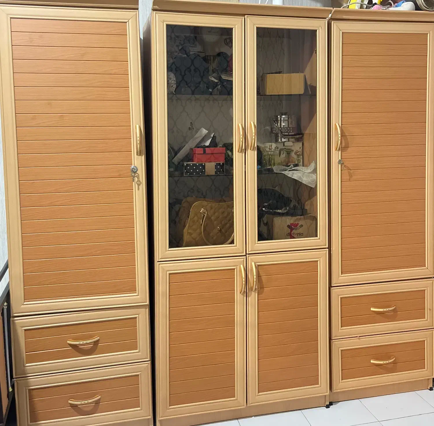 کمدسه تکه بوفه|جاکفشی، کمد، دراور|تبریز, |دیوار