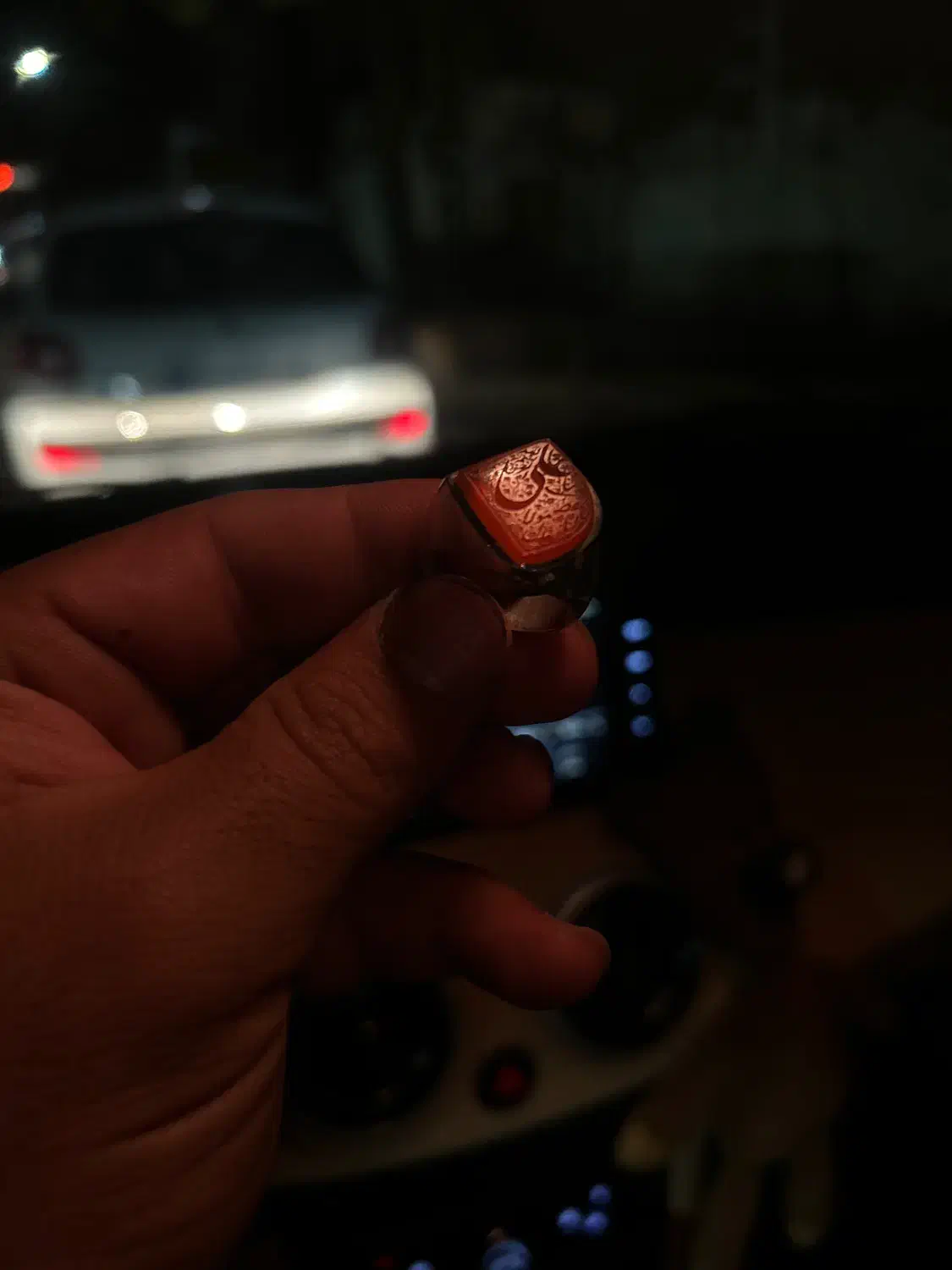 دست ساز خطی طرح نقطه عقیق یمنی پرتقالی|جواهرات|تبریز, |دیوار