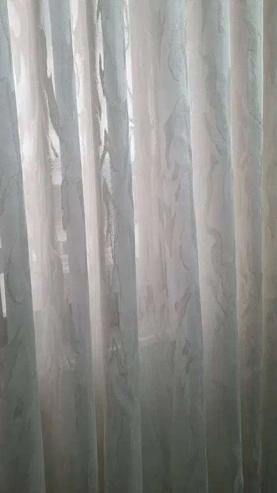 پرده حریر ساتن طرح پتینه ترک پانچ نونو|پرده، رانر، رومیزی|لاهیجان, کوی آزادگان|دیوار