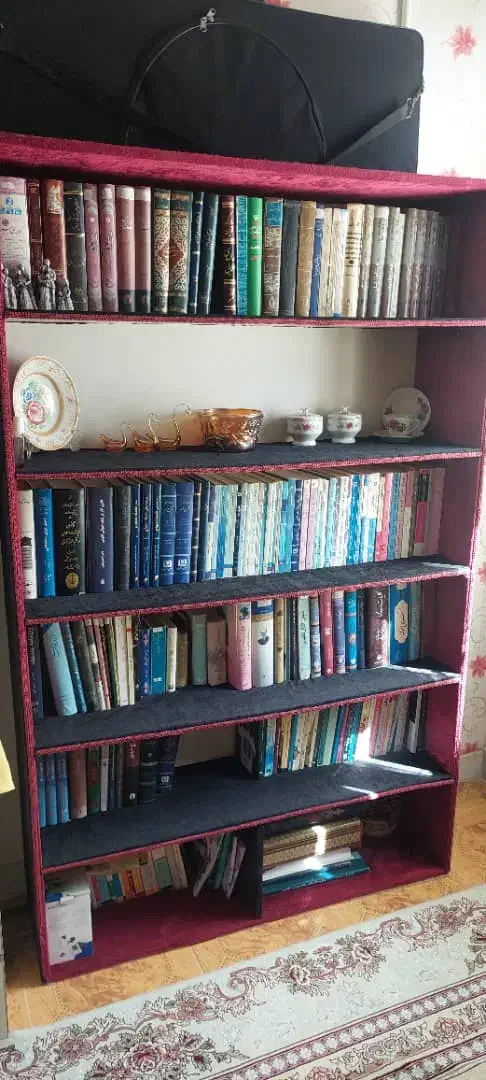 کتابخانه ۱۵۰ در۲۰۰ ،بدنه ام دی اف، روکش مخمل|کتابخانه، شلف، قفسههای دیواری|اردبیل, |دیوار
