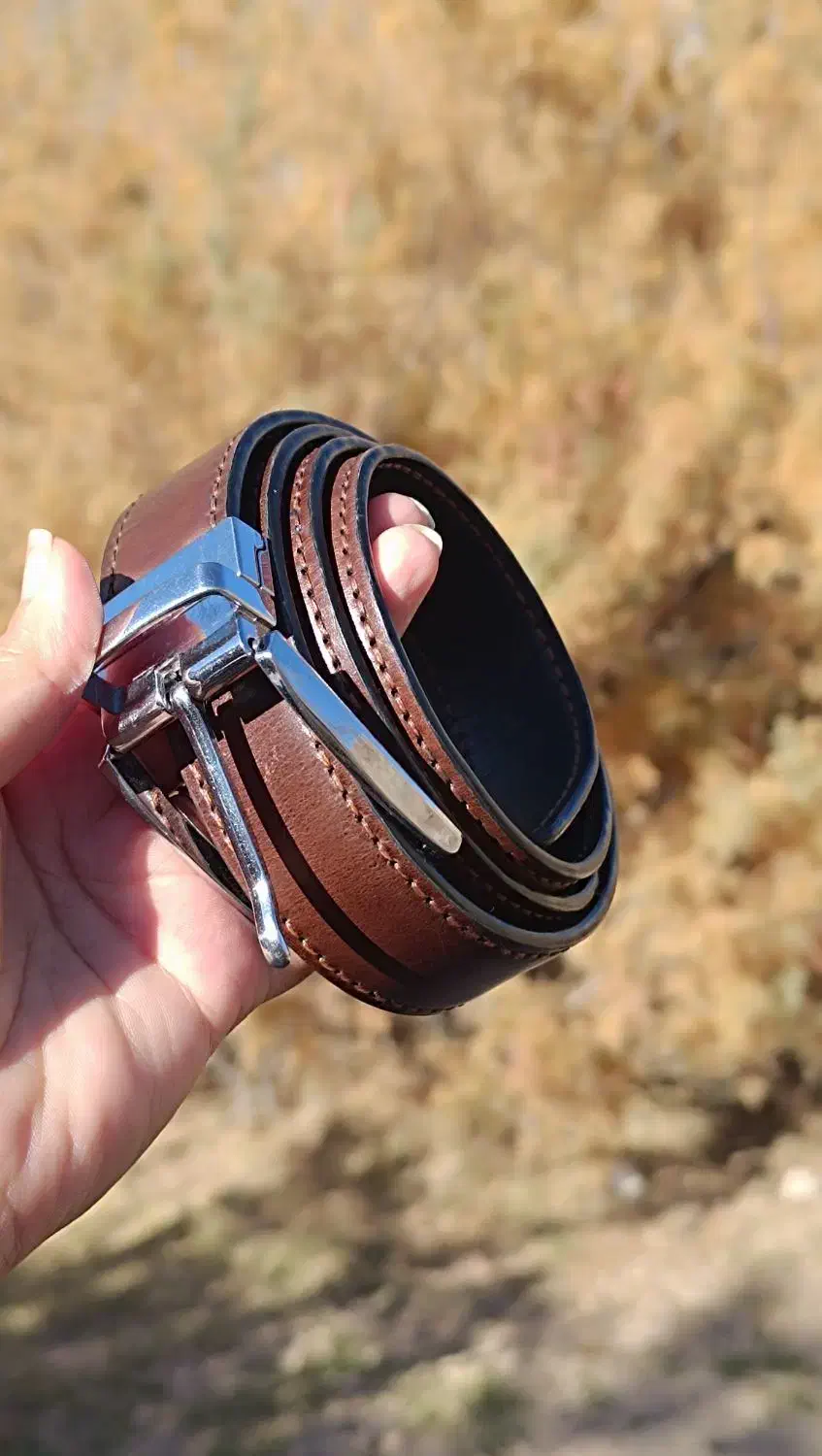 کمربند دورو چرم طبیعی|کیف، کفش، کمربند|چناران, |دیوار