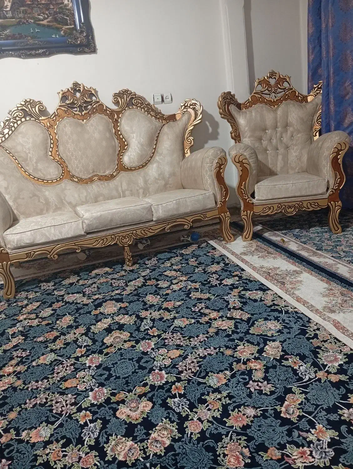 مبل هفت نفره تمیز  ودر  حد نو|مبلمان خانگی و میز عسلی|پاکدشت, پاکدشت (مامازند)|دیوار