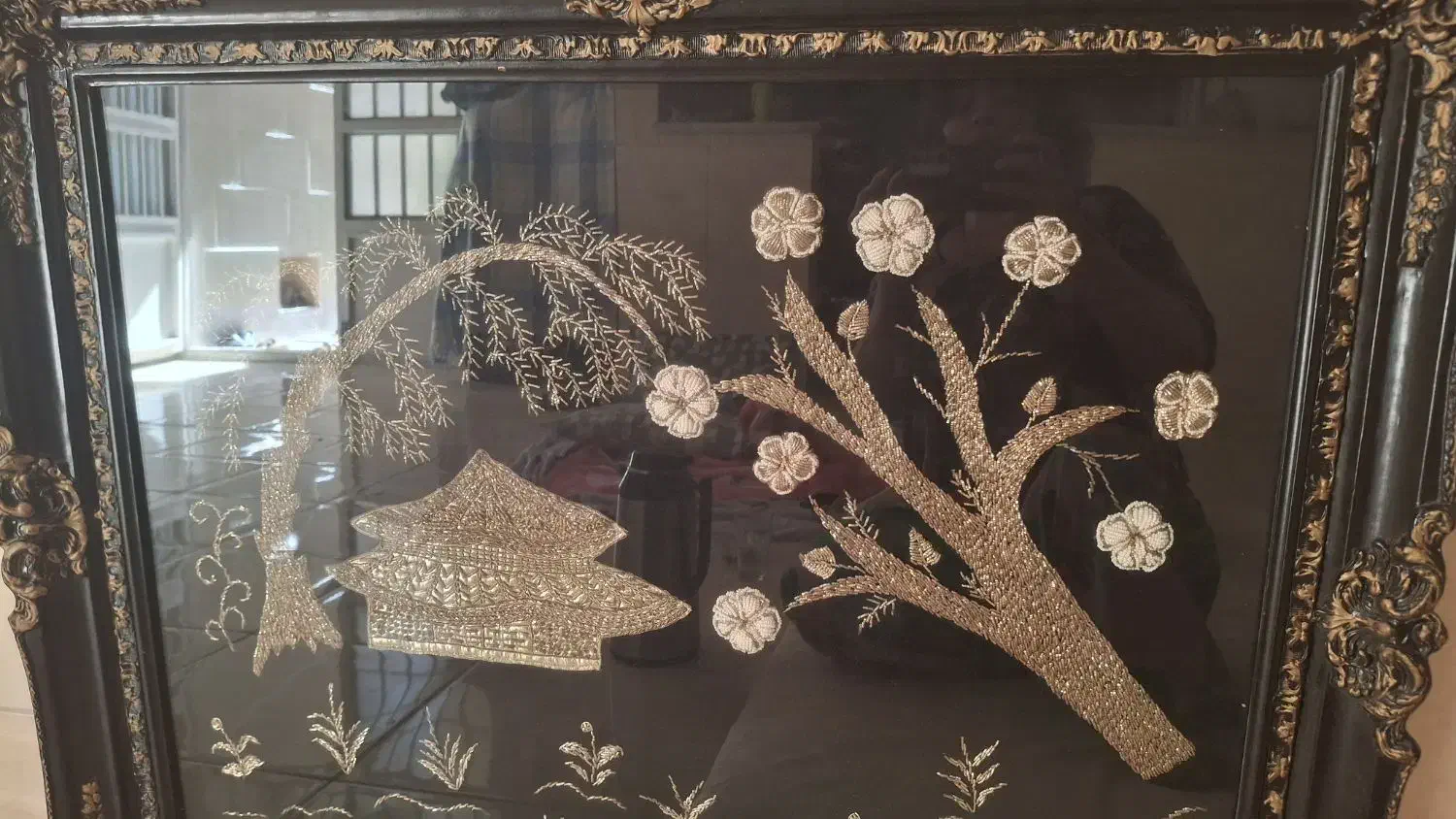 یه قطعه تابلو کار دست جنس خوب|تابلو، نقاشی، عکس|قم, لسانی|دیوار