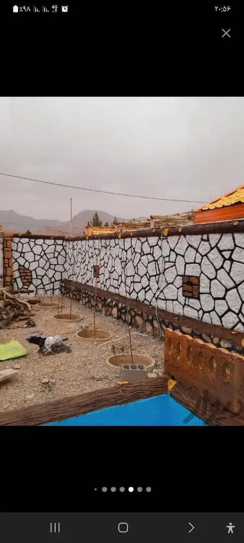 سیمانکاری طرح سنگ|خدمات پیشه و مهارت|حمیدیا, |دیوار