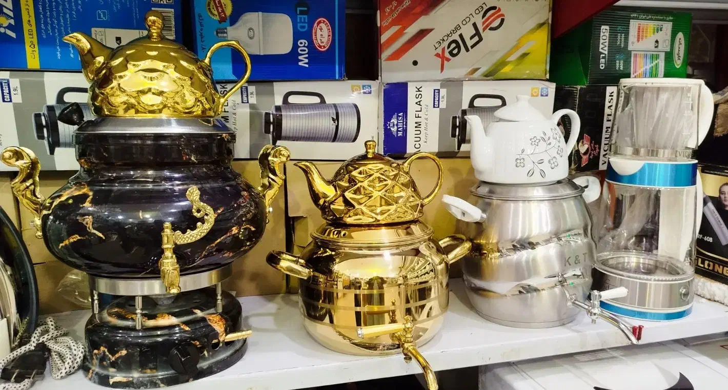 سماورگازی3کاره،کتری قوری طلایی.لوازم خانگی آل رسول|سماور، چایساز، قهوهساز|زاهدان, |دیوار