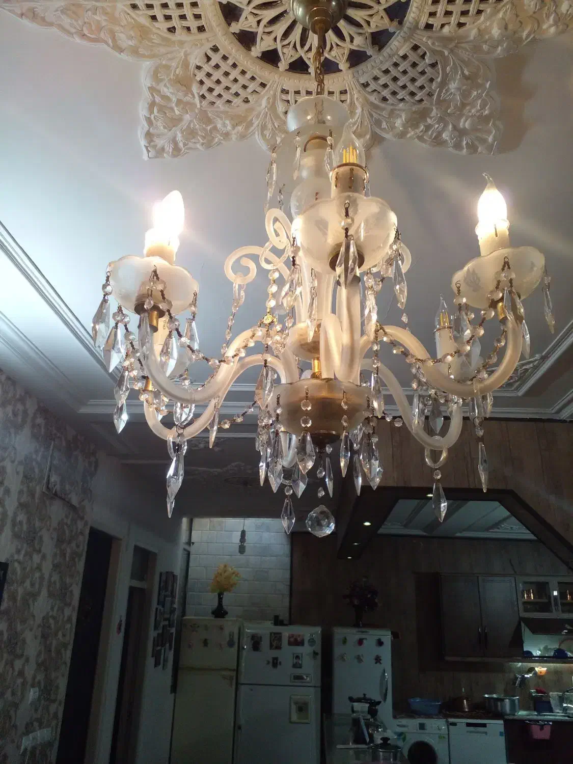 لوستر ۶شاخه|لوستر و چراغ آویز|بروجرد, |دیوار