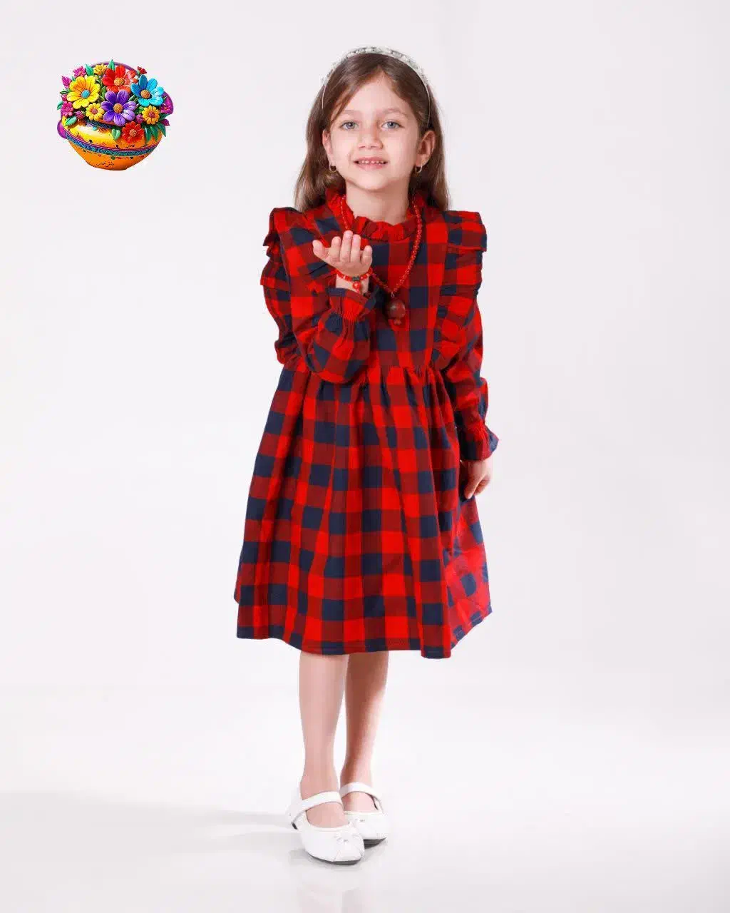 پیراهن کشمیر یلدایی دخترانه نونو ارسال رایگان|کفش و لباس بچه|قم, شهرک مهدیه (مدرس)|دیوار