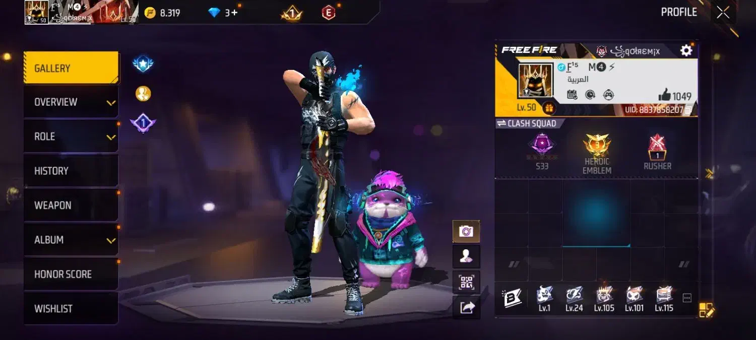 اکانت فری فایر فروش و طاق با کالاف و فری فایر|کنسول، بازی ویدئویی و آنلاین|بجنورد, |دیوار