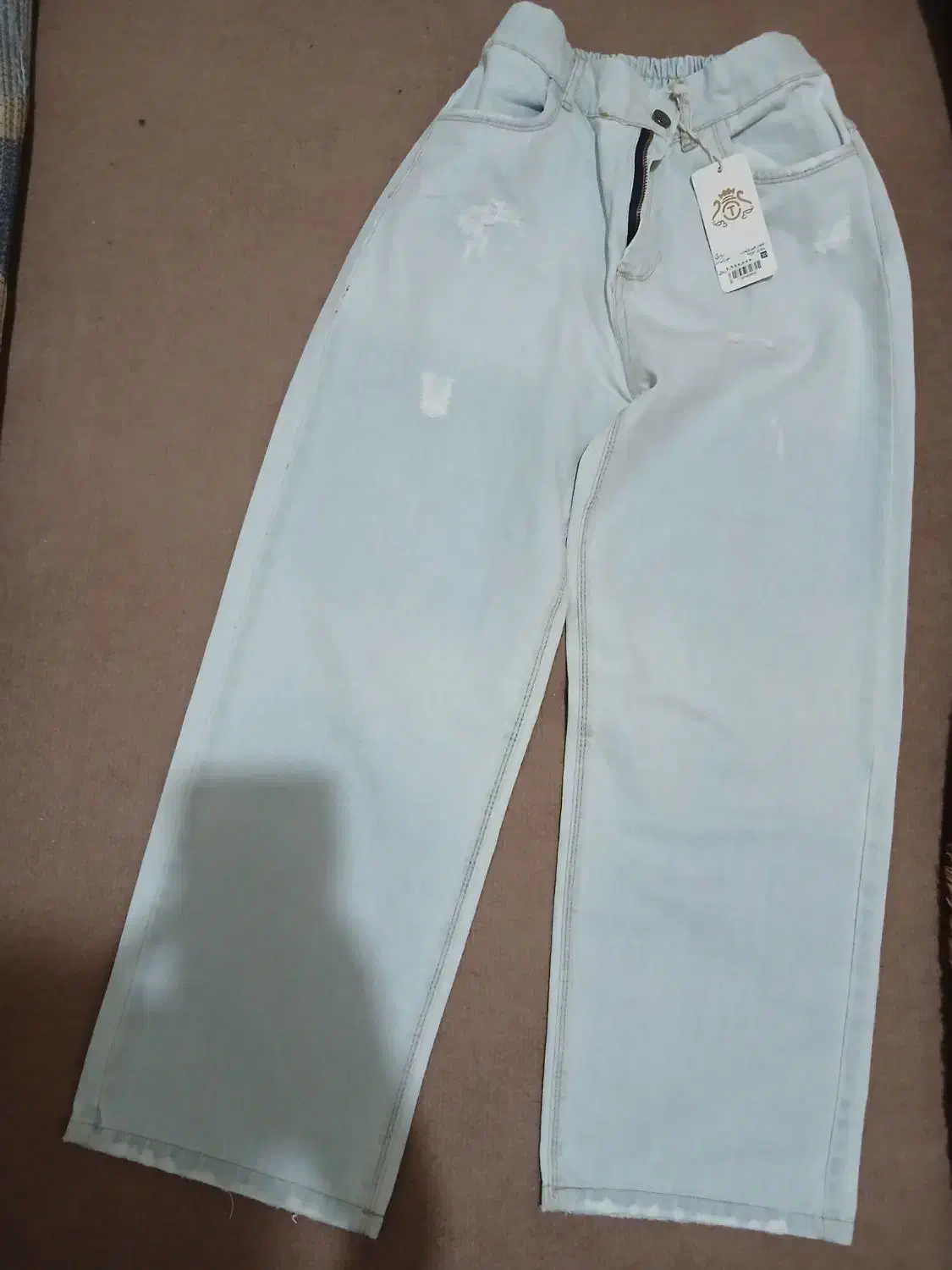 شلوار جین وایدلگ پشت کش زاپ دار سایز۳۰ خارجی|لباس|مراغه, |دیوار