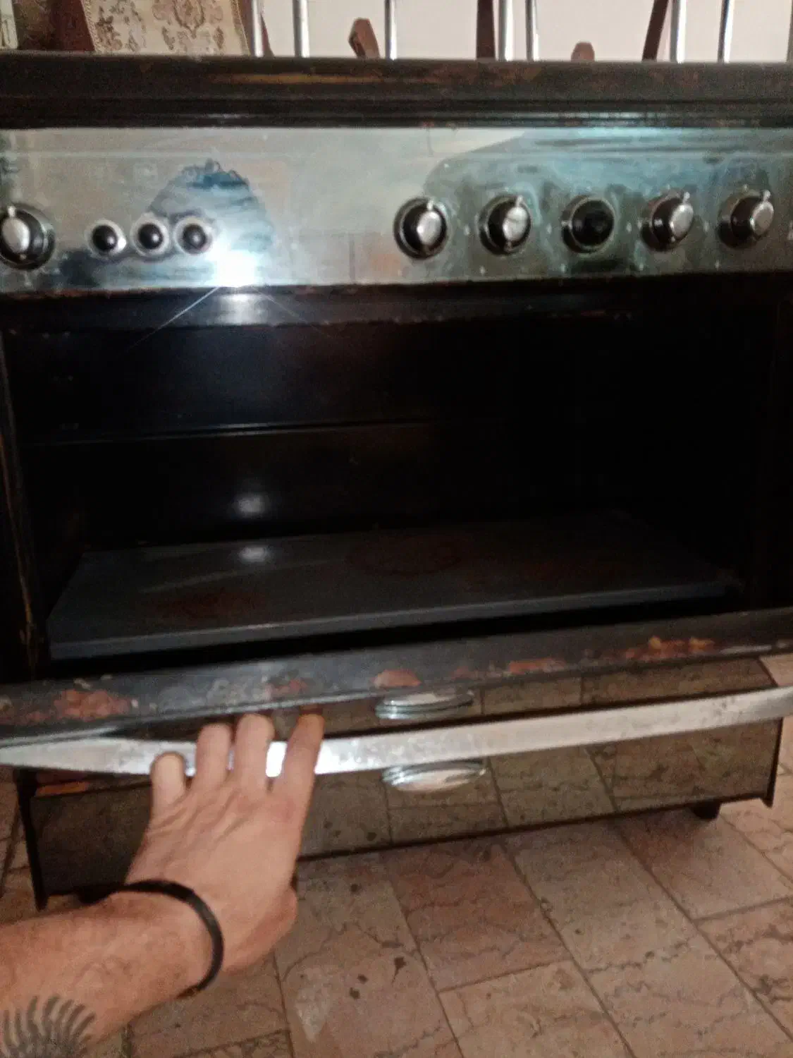 گاز 5 شعله طرح فر سالم|اجاق گاز و لوازم برقی پختوپز|مشهد, نیروی هوایی|دیوار