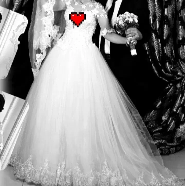 لباس عروس دانتل زیبا در حد نو|لباس|کهریزک, |دیوار