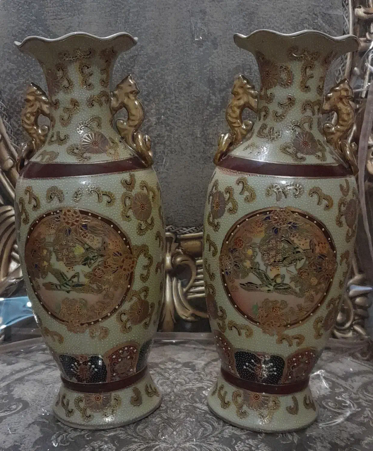 یک جفت گلدان زیرخاکی|صنایع دستی و سایر لوازم تزئینی|اصفهان, شاه پسند|دیوار