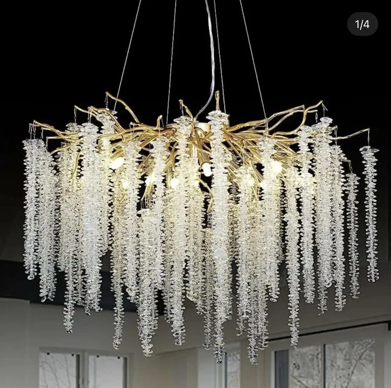 لوستر کریستالی برفی(شاخه نبات)نو|لوستر و چراغ آویز|تهران, گیشا|دیوار