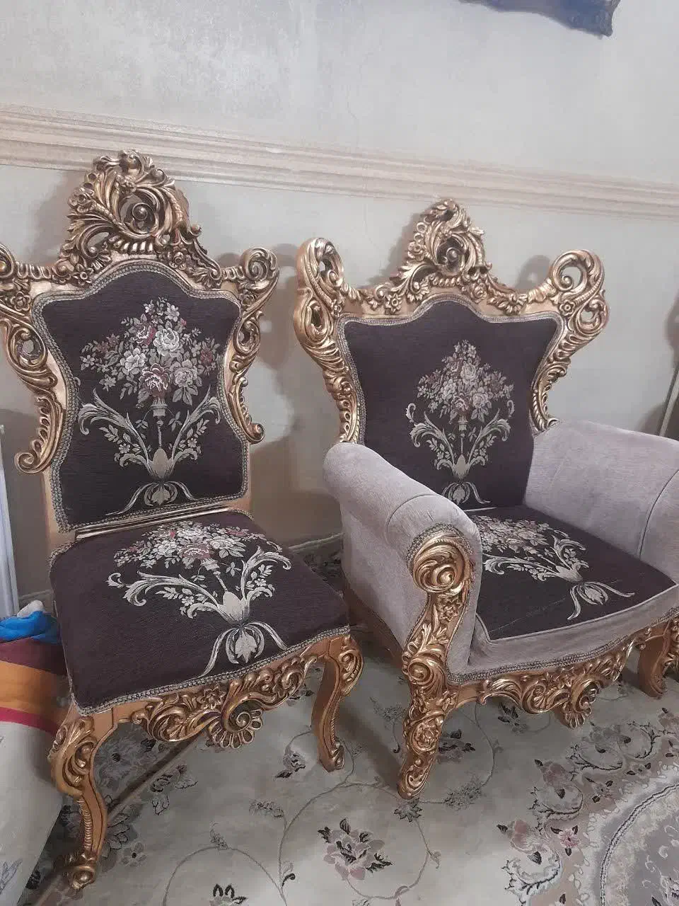 مبل سلطنتی|مبلمان خانگی و میز عسلی|بهارستان, |دیوار