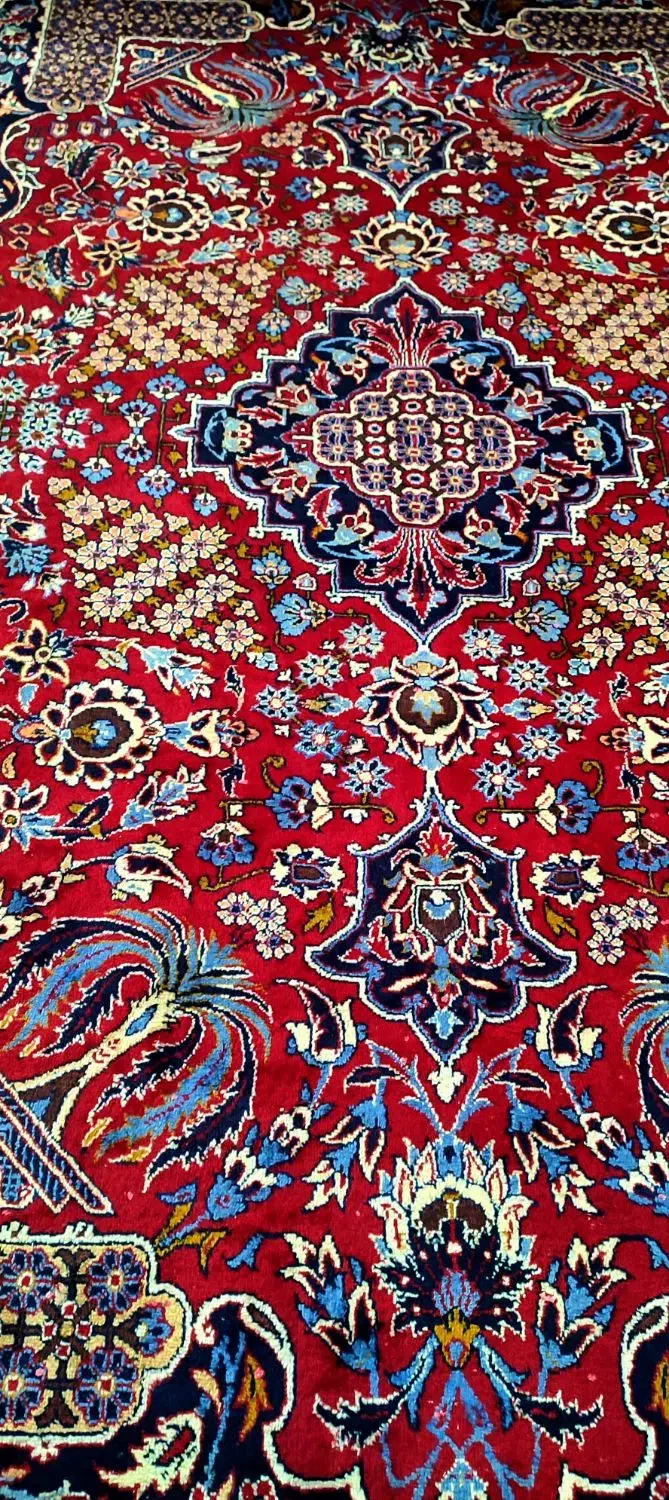 یک جفت فرش 12متری کاشان|فرش|بناب, |دیوار