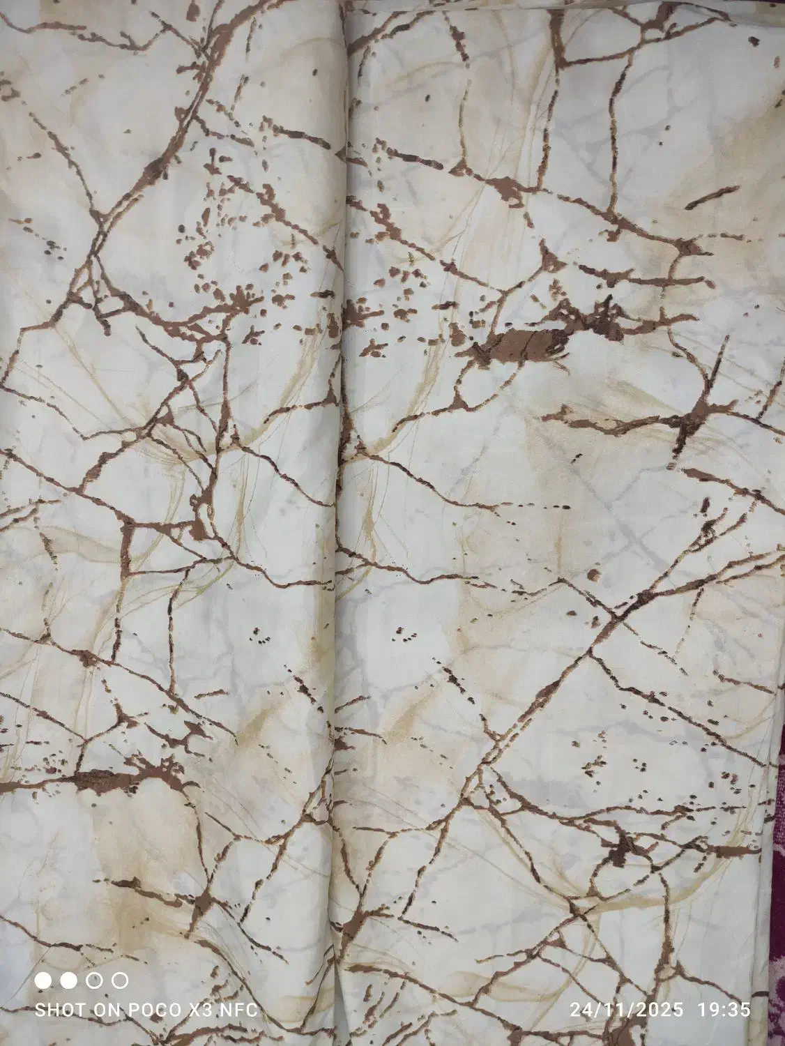 پارچه ملحفه طرح سنگ مرمر|سرویس روتختی|صدرا-فارس, فاز ۱|دیوار