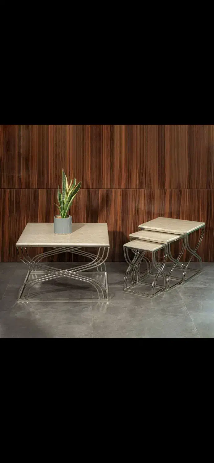 جلومبلی و عسلی فلزی وکیوم شیک با گارانتی|مبلمان خانگی و میز عسلی|ملایر, |دیوار