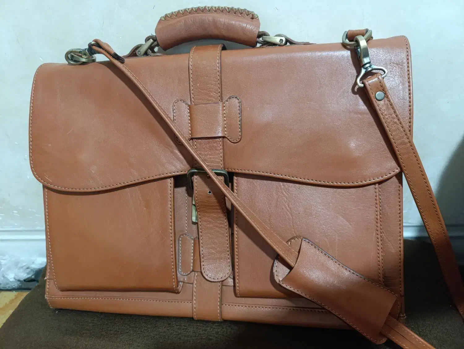 کیف چرم اداری طبیعی|کیف، کفش، کمربند|بوشهر, |دیوار