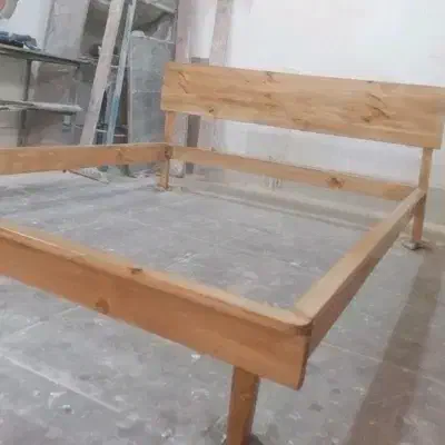 تخت خواب دست ساز چوب روس|تخت و سرویس خواب|رشت, حومه رشت|دیوار