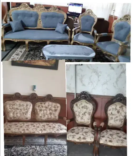 تعویض روکش مبل سلطنتی فقط با ۱۵ملیون|مبلمان خانگی و میز عسلی|فیروزآباد (فارس), |دیوار